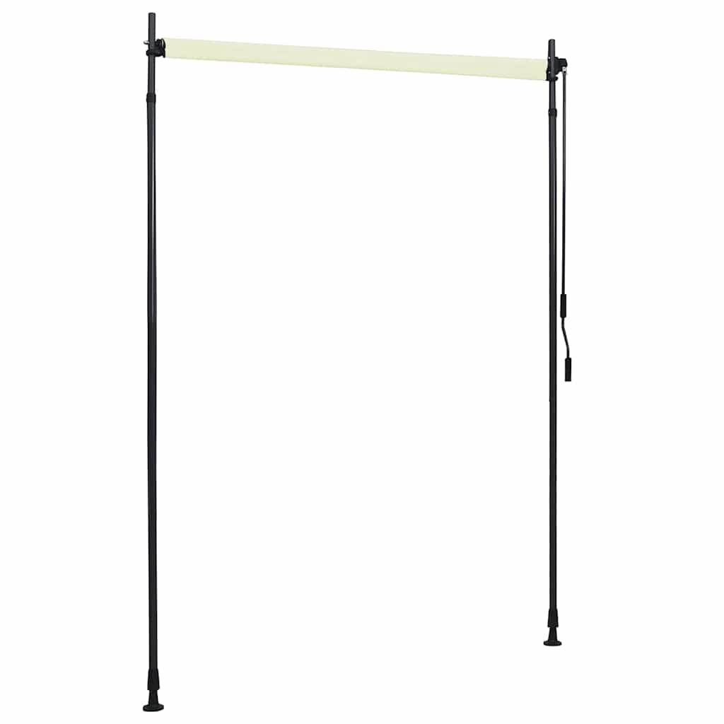 udendørs rullegardin 150x270 cm cremefarvet