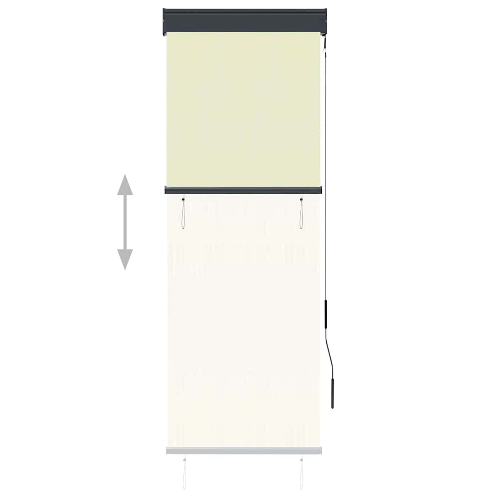 udendørs rullegardin 60x250 cm cremefarvet