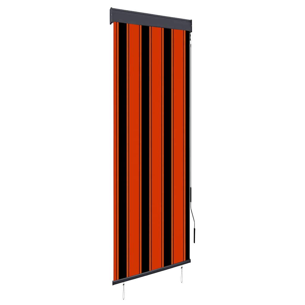 udendørs rullegardin 60x250 cm orange og brun