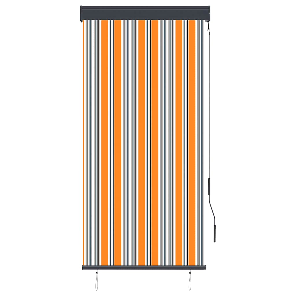 udendørs rullegardin 80x250 cm gul og blå
