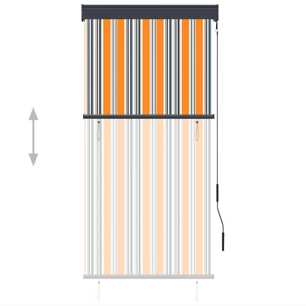udendørs rullegardin 80x250 cm gul og blå