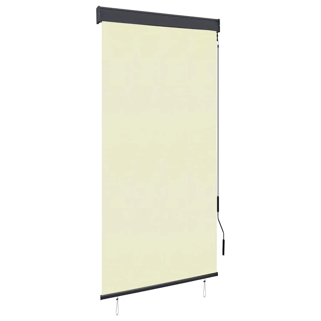 udendørs rullegardin 80x250 cm cremefarvet
