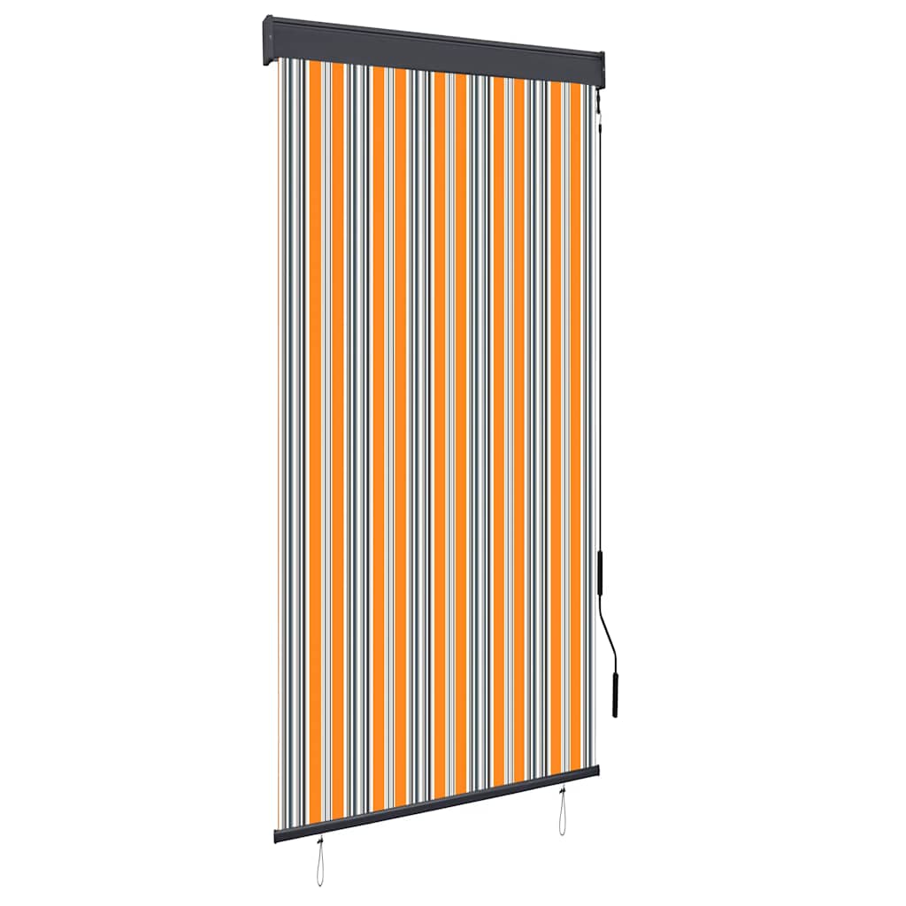 udendørs rullegardin 100x250 cm gul og blå