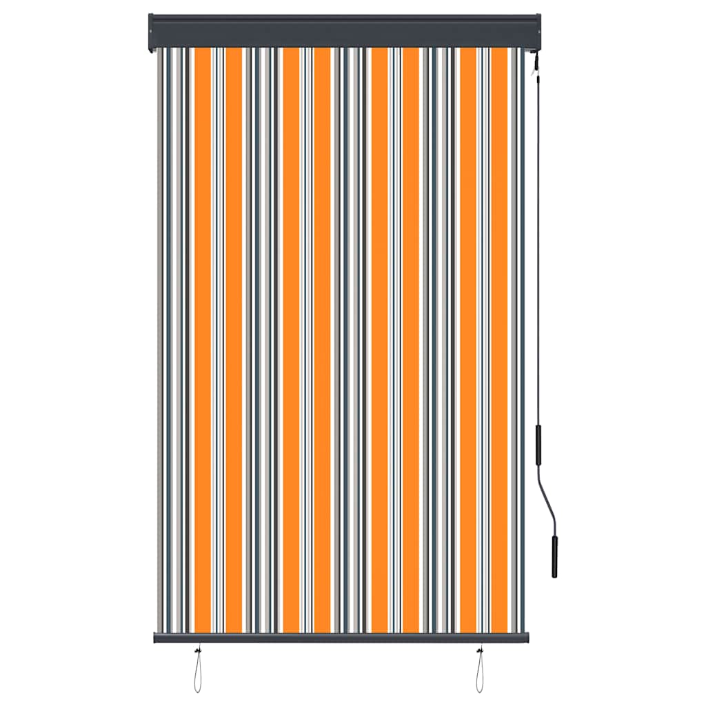 udendørs rullegardin 100x250 cm gul og blå