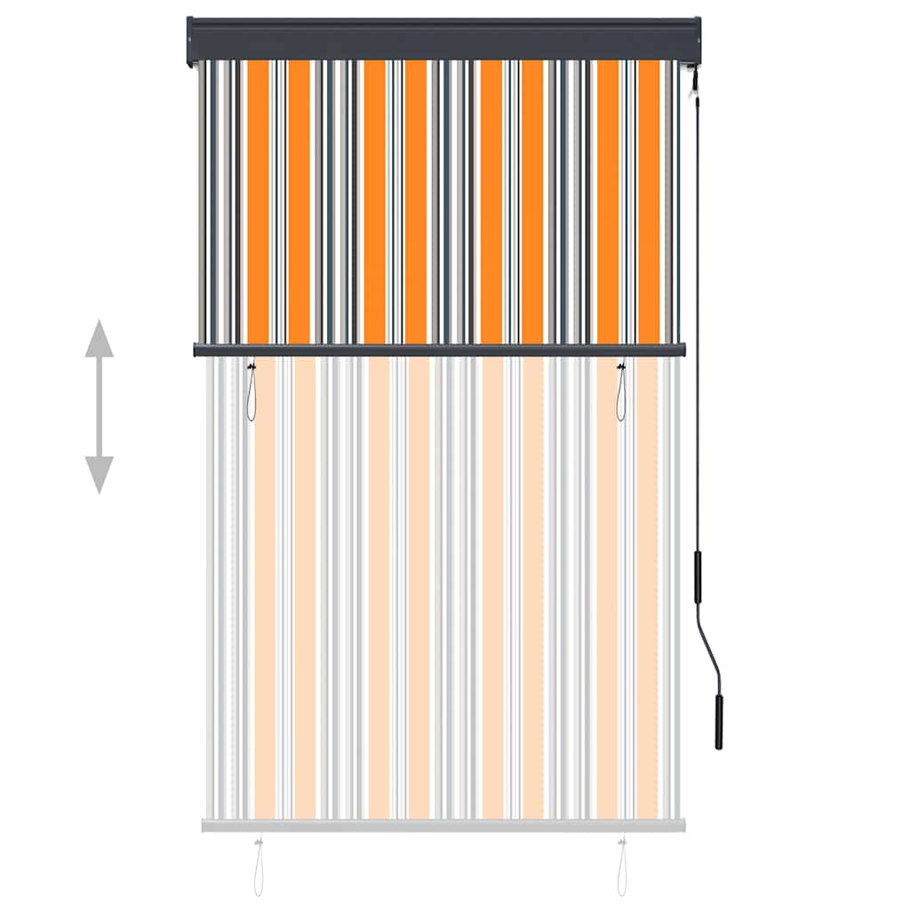 udendørs rullegardin 100x250 cm gul og blå