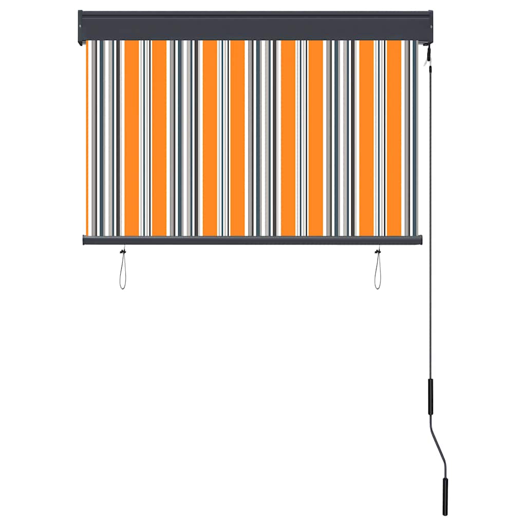 udendørs rullegardin 100x250 cm gul og blå