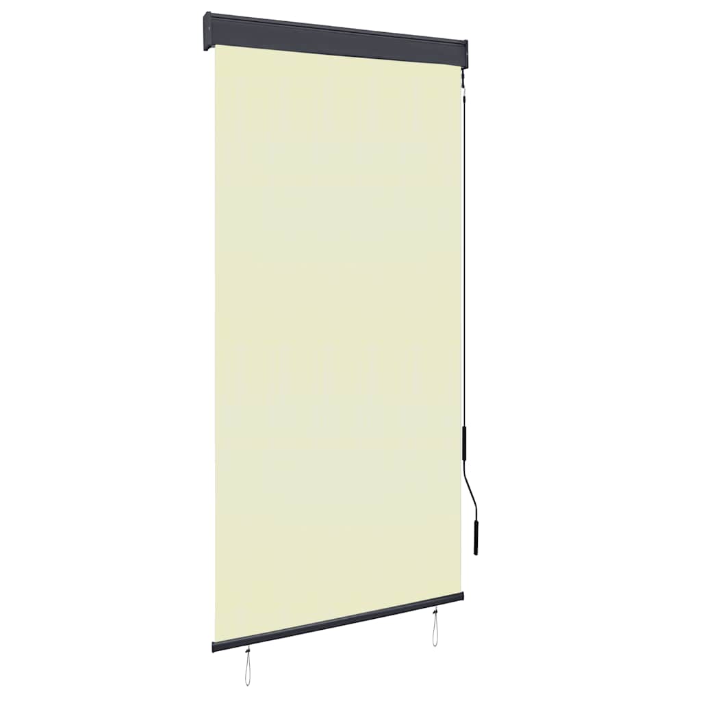 udendørs rullegardin 100x250 cm cremefarvet