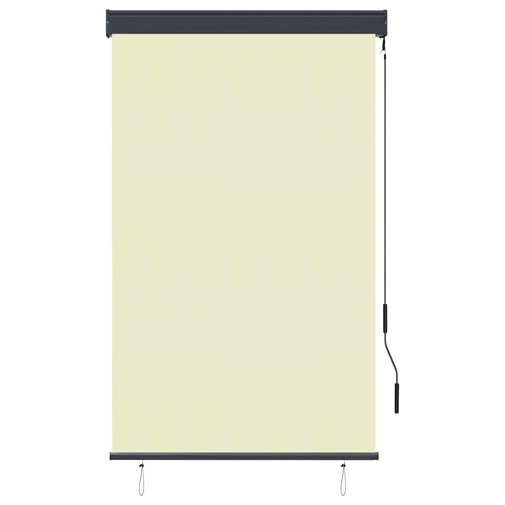 udendørs rullegardin 100x250 cm cremefarvet