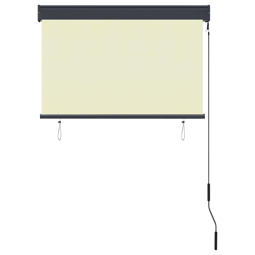 udendørs rullegardin 100x250 cm cremefarvet