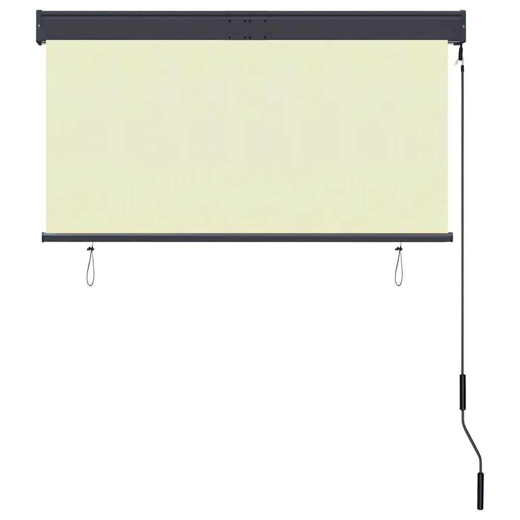 udendørs rullegardin 120x250 cm cremefarvet