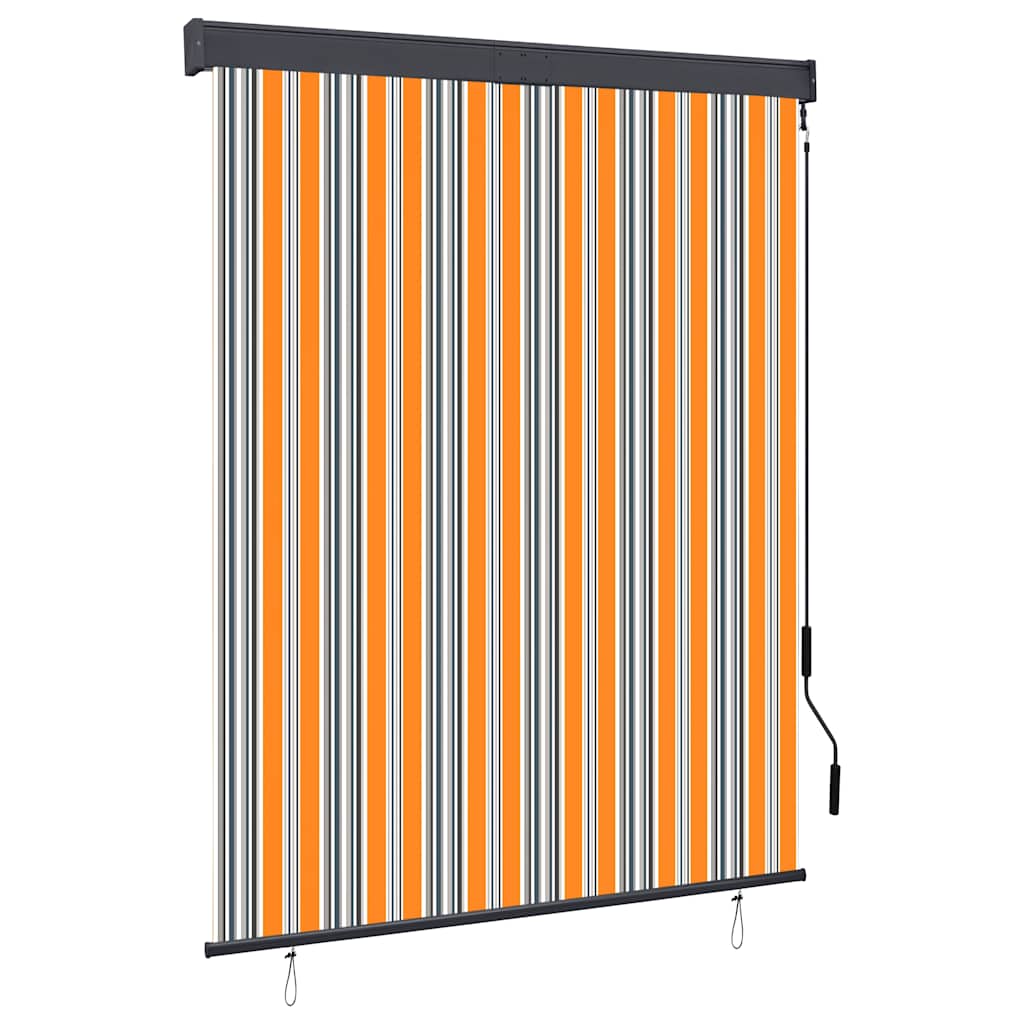 udendørs rullegardin 140x250 cm gul og blå