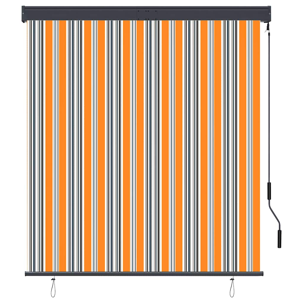 udendørs rullegardin 140x250 cm gul og blå