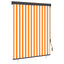 udendørs rullegardin 140x250 cm hvid og orange