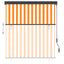 udendørs rullegardin 140x250 cm hvid og orange