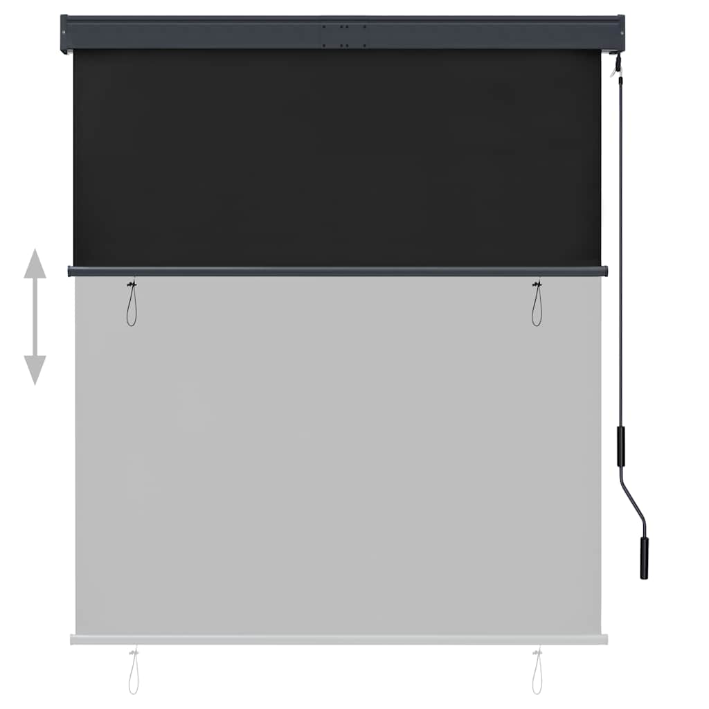 udendørs rullegardin 140x250 cm antracitgrå