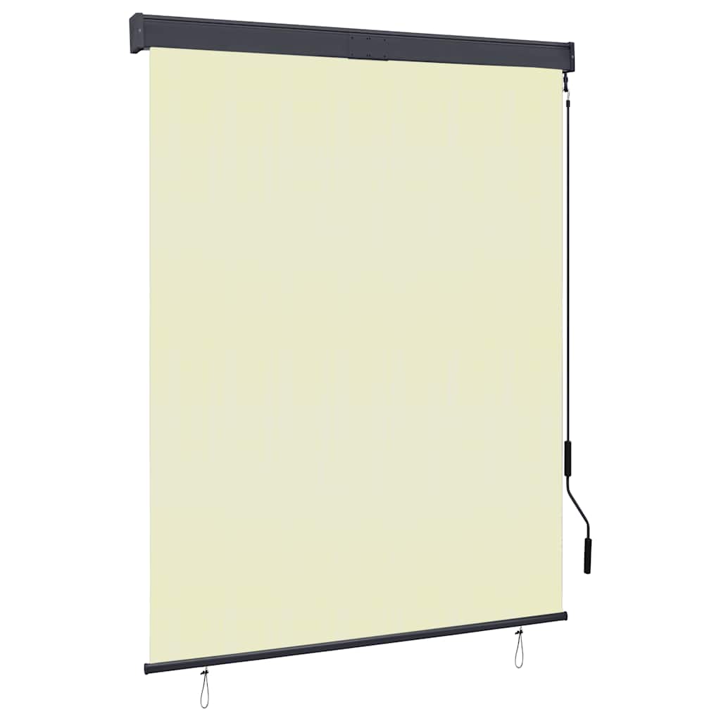 udendørs rullegardin 140x250 cm cremefarvet