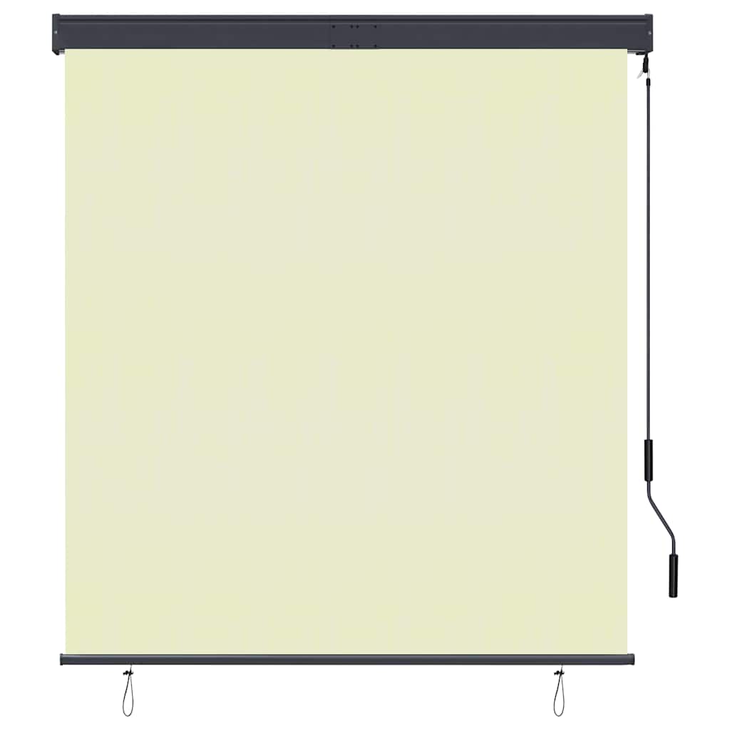 udendørs rullegardin 140x250 cm cremefarvet