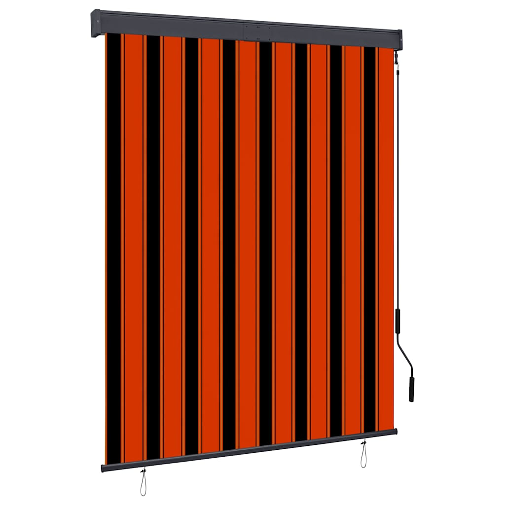 udendørs rullegardin 140x250 cm orange og brun