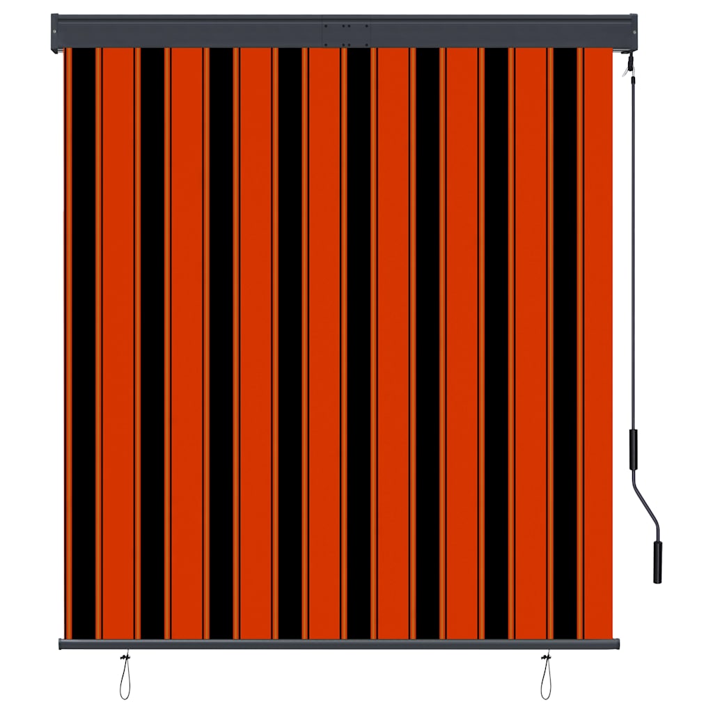 udendørs rullegardin 140x250 cm orange og brun