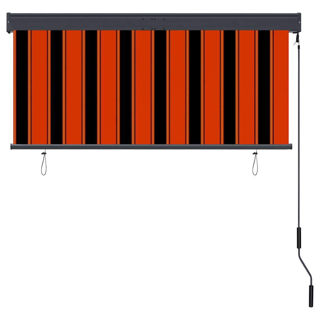 udendørs rullegardin 140x250 cm orange og brun