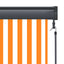 udendørs rullegardin 160x250 cm hvid og orange
