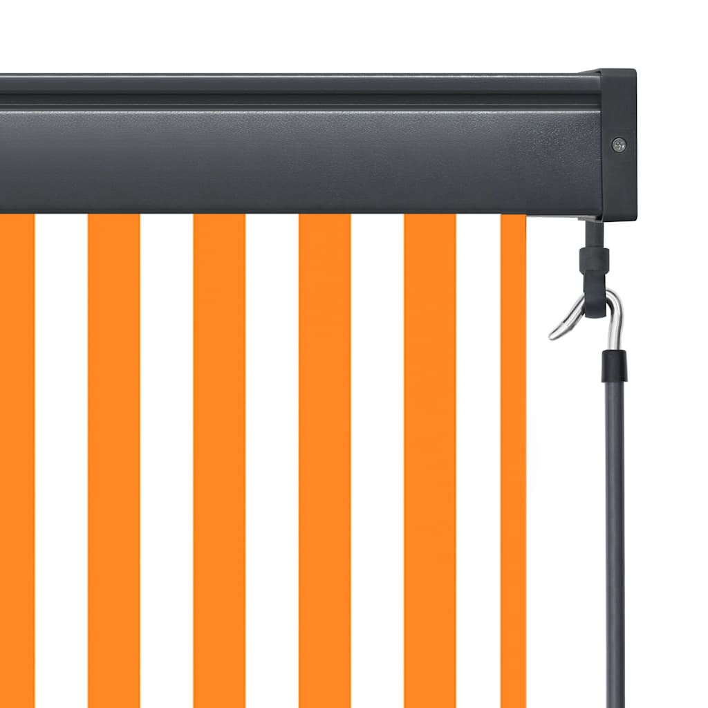 udendørs rullegardin 160x250 cm hvid og orange