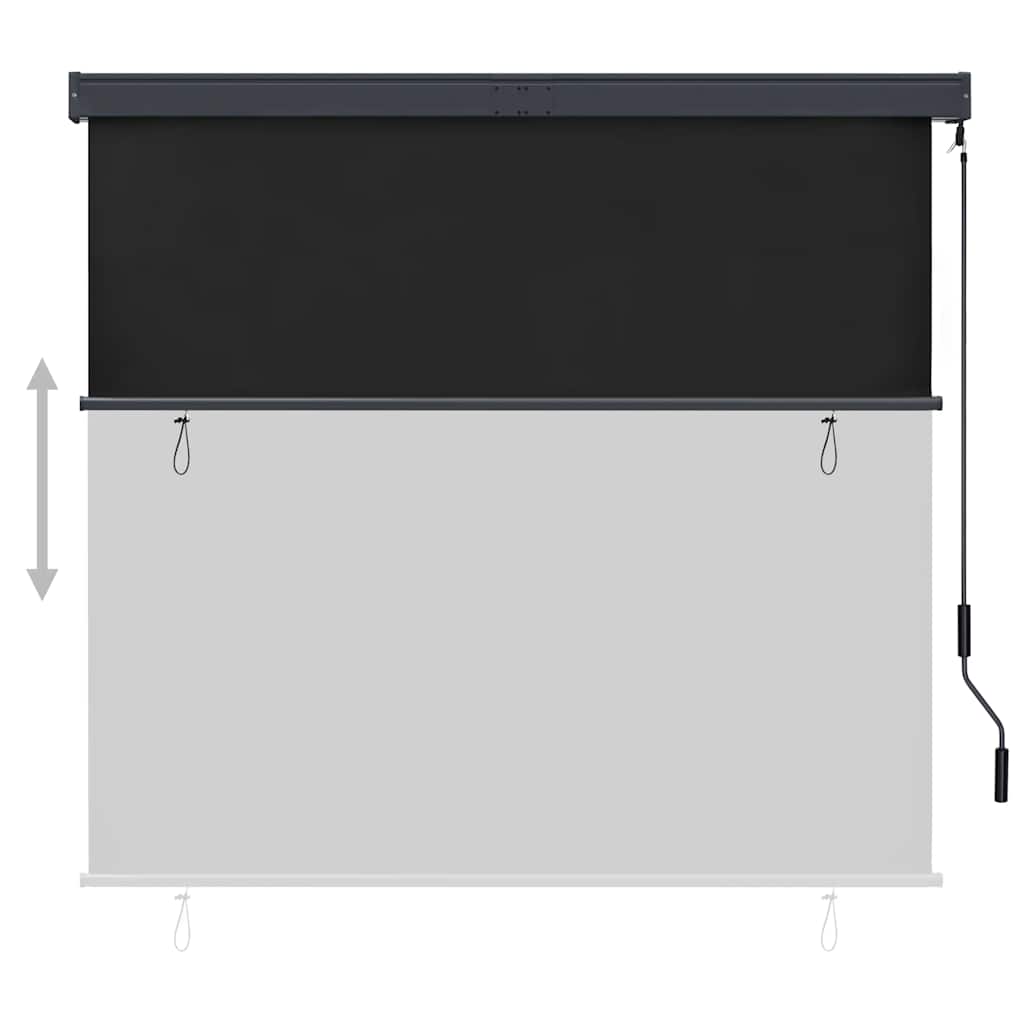 udendørs rullegardin 160x250 cm antracitgrå