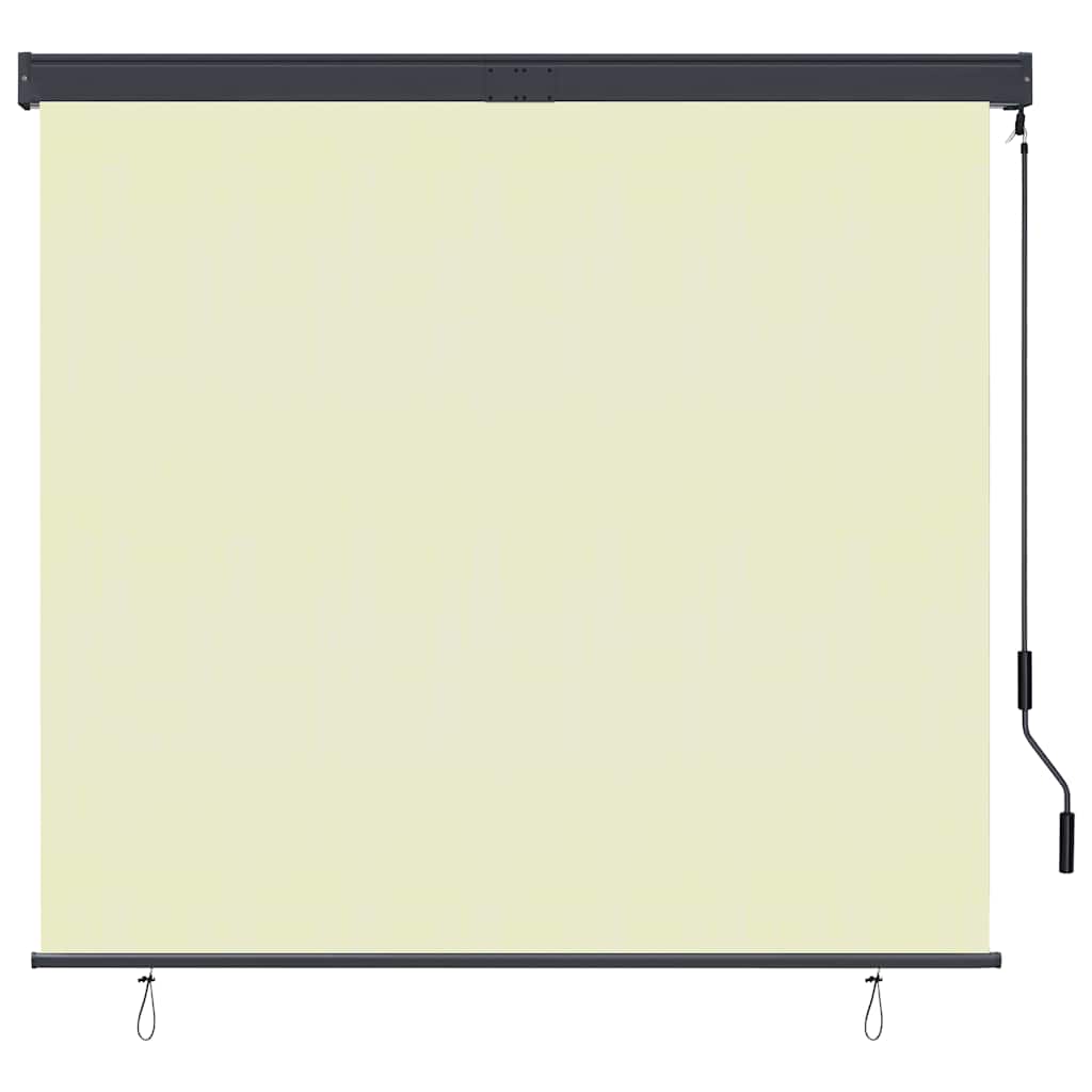 udendørs rullegardin 160x250 cm cremefarvet
