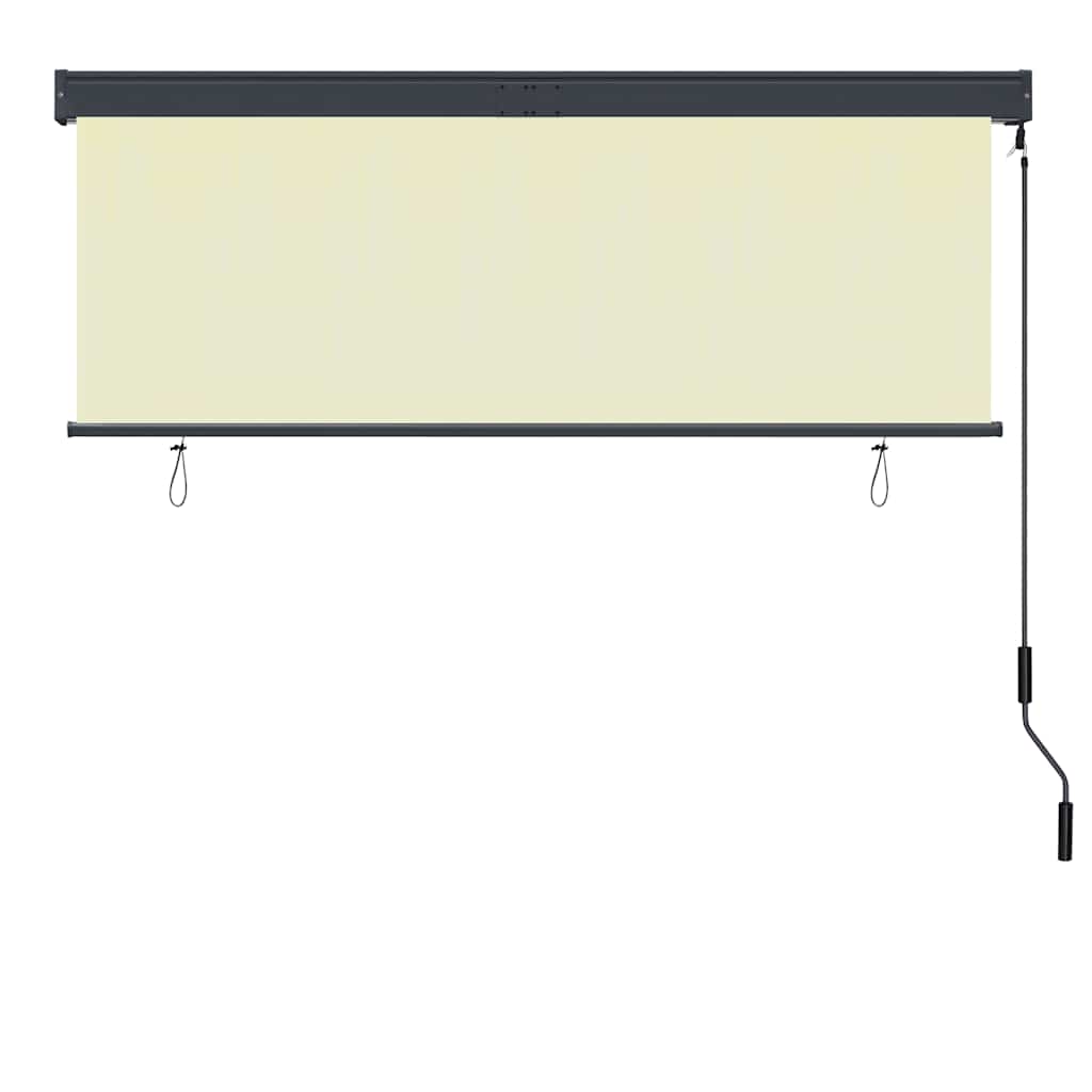 udendørs rullegardin 160x250 cm cremefarvet