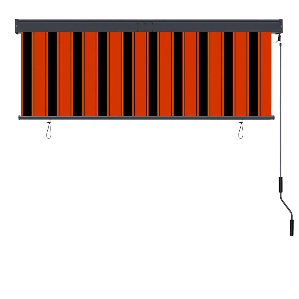 udendørs rullegardin 160x250 cm orange og brun