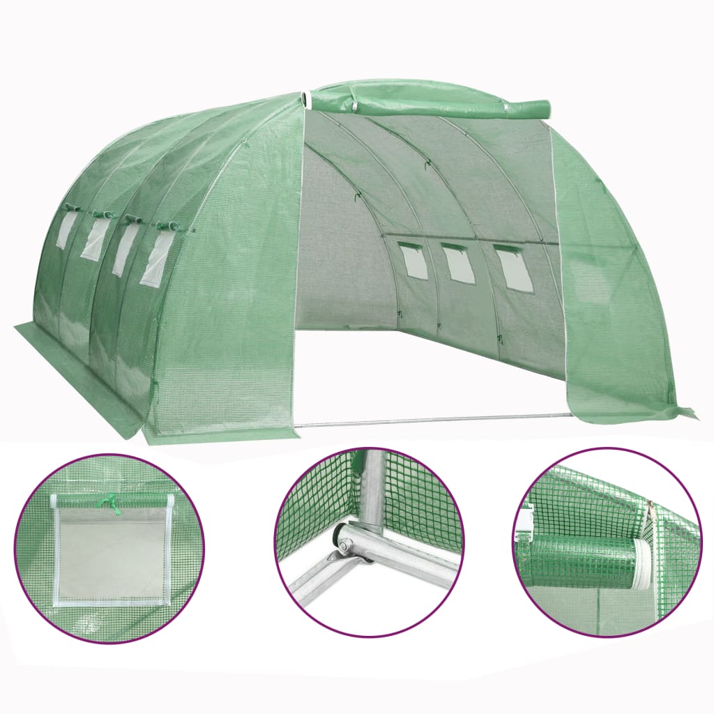drivhus 16 m² 4x4x2 m