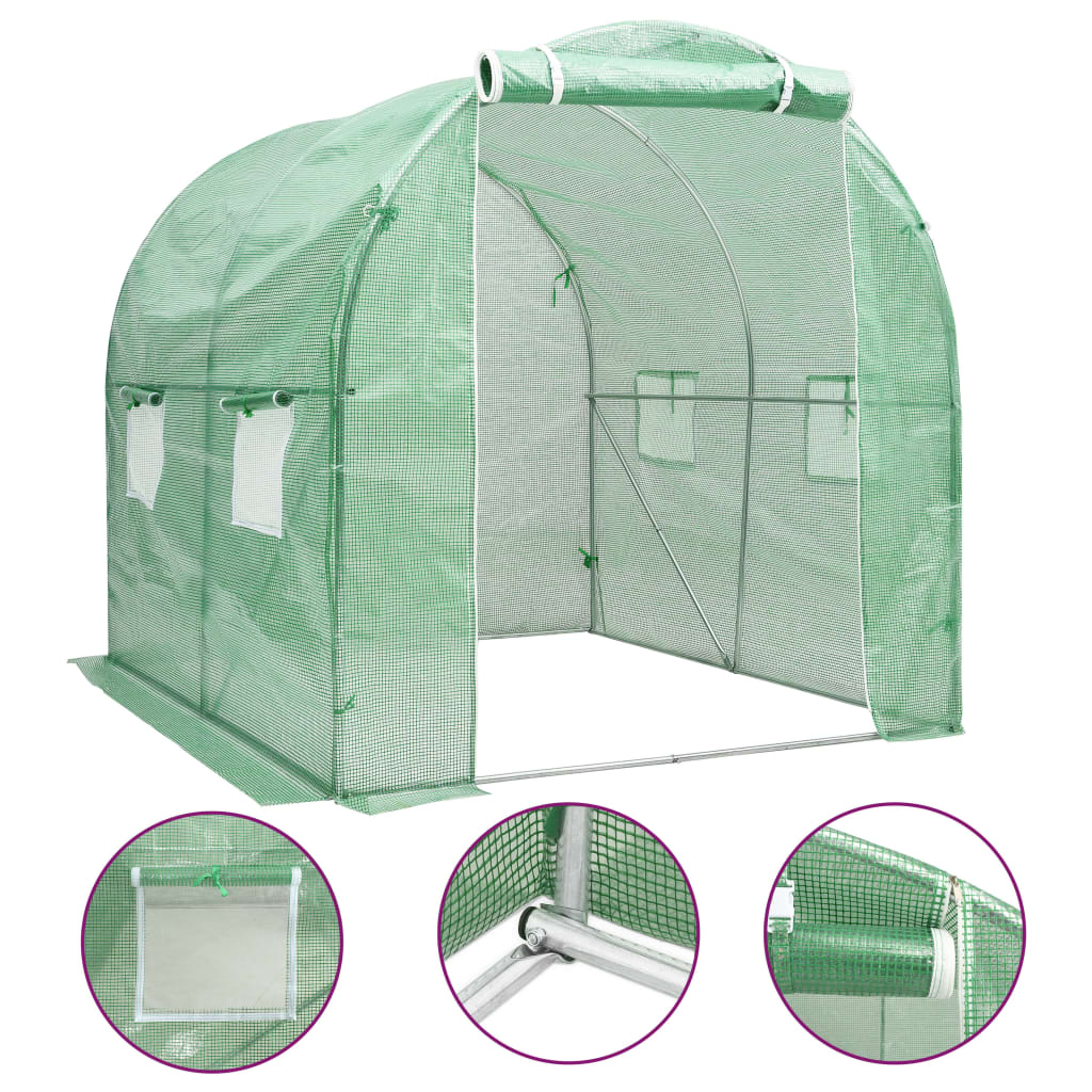 drivhus 4 m² 2x2x2 m