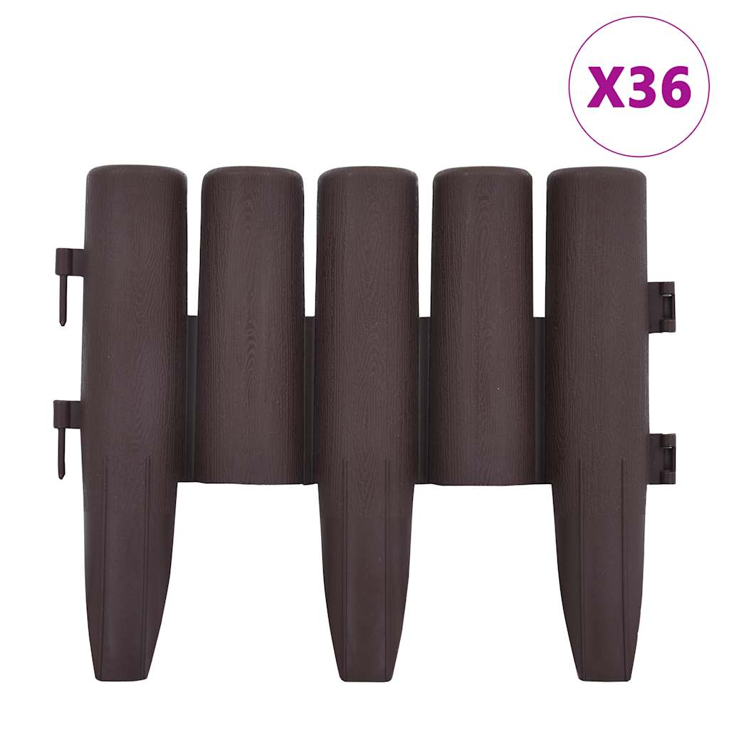 plænekanter 36 stk. 10 m PP brun