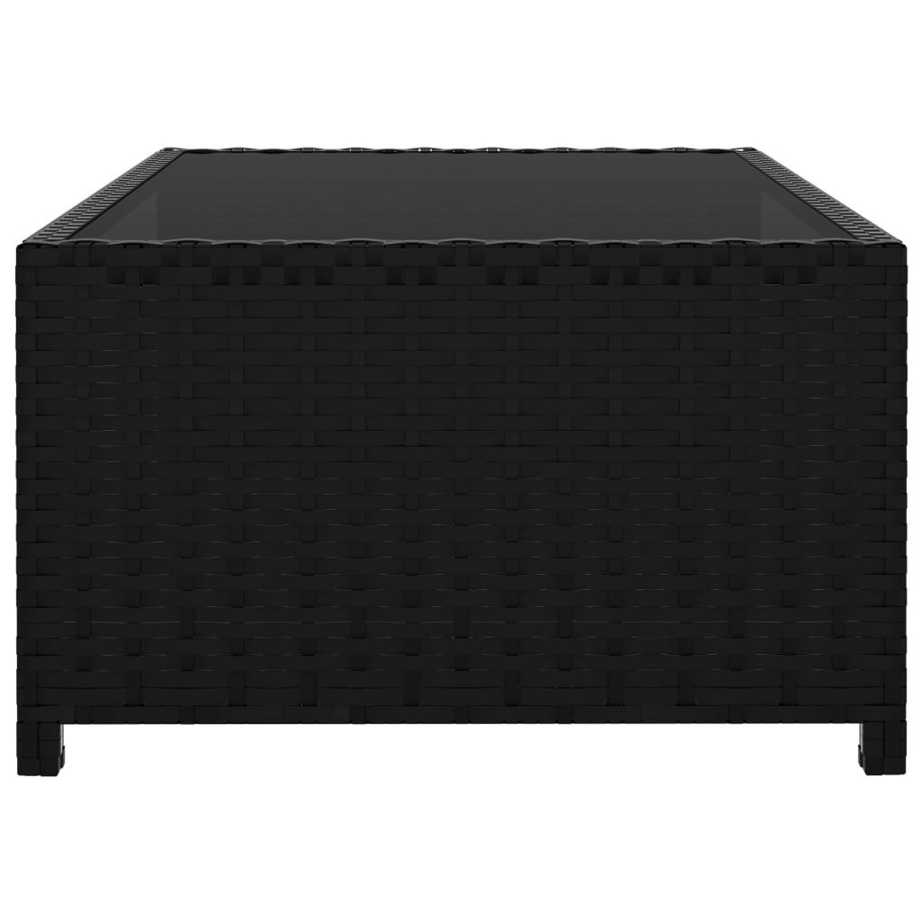 havestole 2 stk. med lænefunktion og bord polyrattan sort