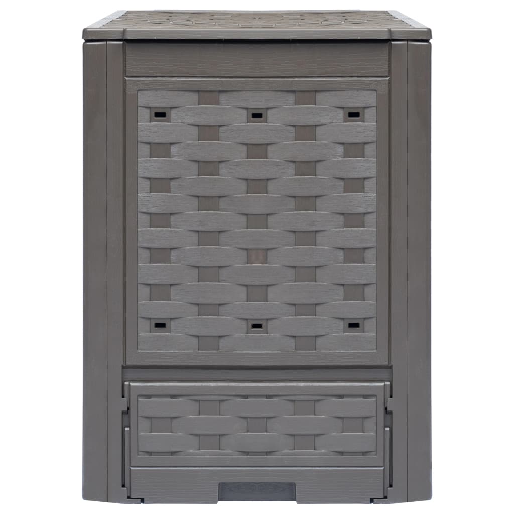 kompostbeholdere 3 stk. 60 x 60 x 83 cm 900 l brun