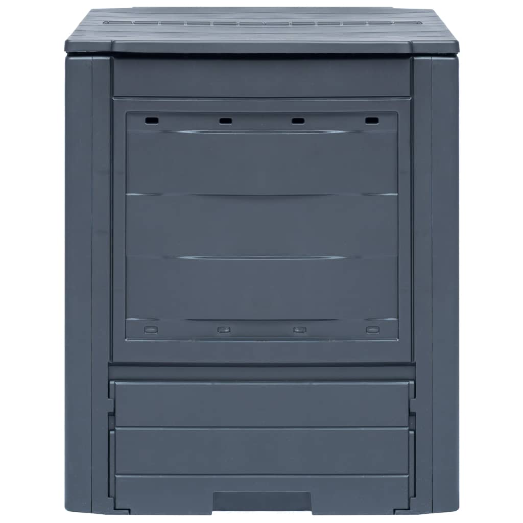 kompostbeholdere til haven 2 stk. 60 x 60 x 73 cm 520 l grå