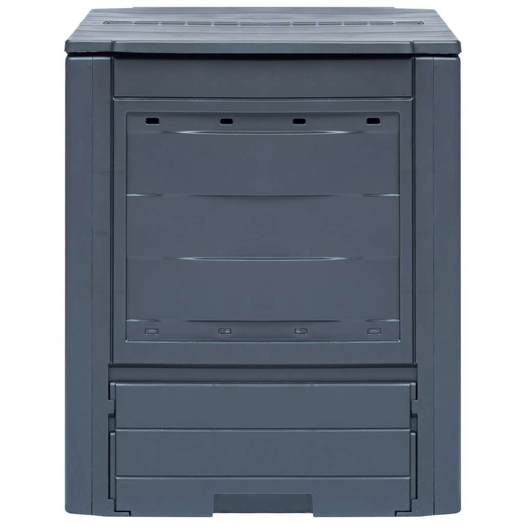 kompostbeholdere til haven 3 stk. 60 x 60 x 73 cm 780 l grå