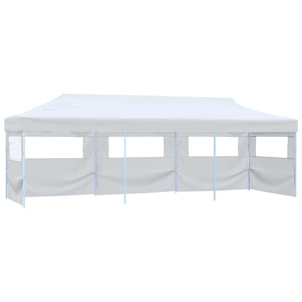 foldbart pop op-festtelt med 5 sidevægge 3 x 9 m hvid