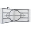foldbart havebord 180 x 75 x 74 cm HDPE hvid