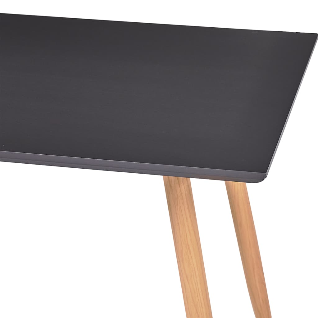 spisebord 120 x 60 x 74 cm MDF grå og egetræsfarve