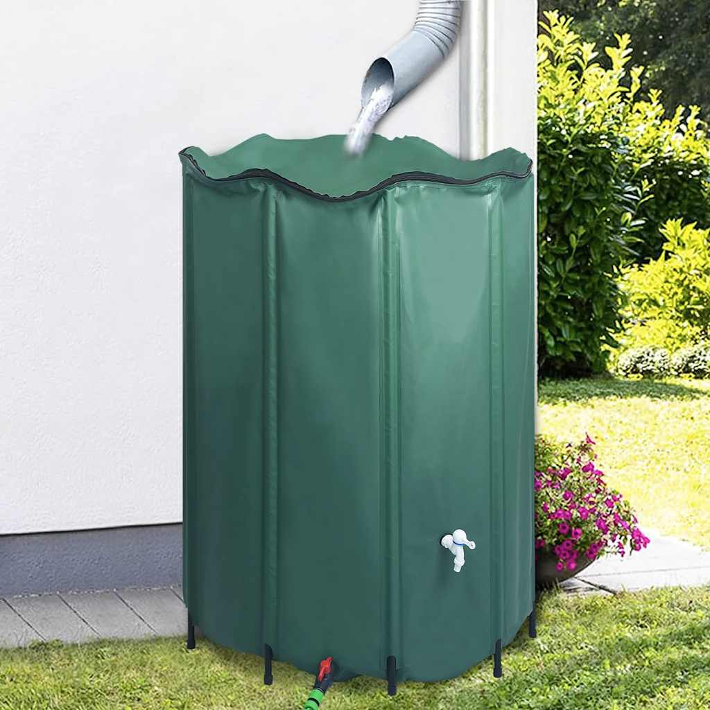 sammenklappelig regnvandsbeholder med hane 1250 l