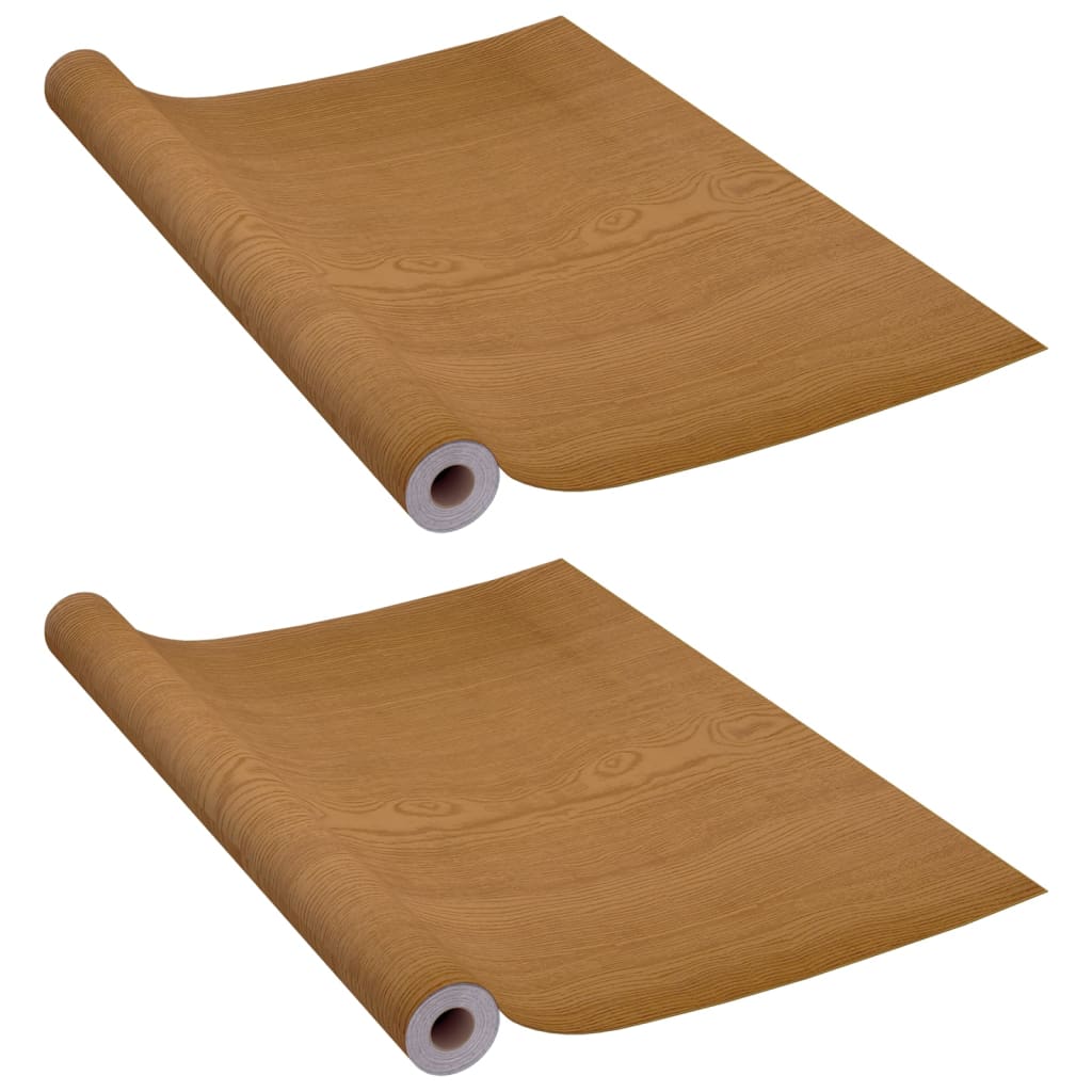 selvklæbende folie til døre 2 stk. 210x90 cm PVC lys eg