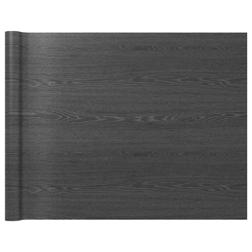 selvklæbende folie til møbler 500x90 cm PVC mørkt træ