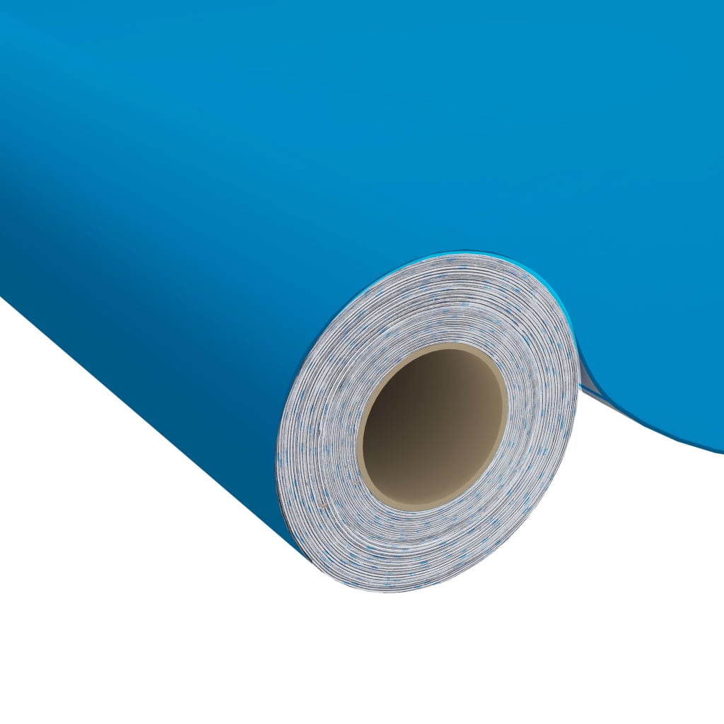 selvklæbende folie til møbler 500x90 cm PVC azurblå