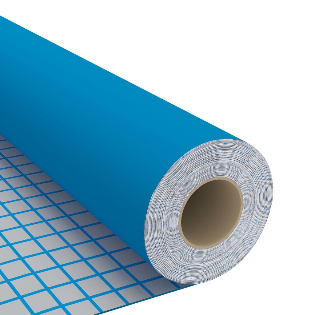 selvklæbende folie til møbler 500x90 cm PVC azurblå