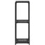 opbevaringsreol 30x30x90 cm polyrattan sort
