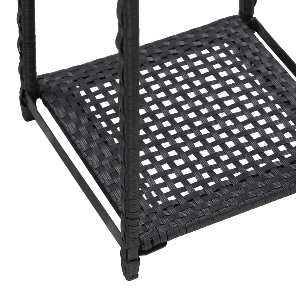 opbevaringsreol 30x30x90 cm polyrattan sort