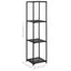opbevaringsreol 30x30x120 cm polyrattan sort