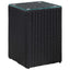 sideborde med glastop 3 stk. polyrattan sort