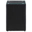 sideborde med glastop 3 stk. polyrattan sort